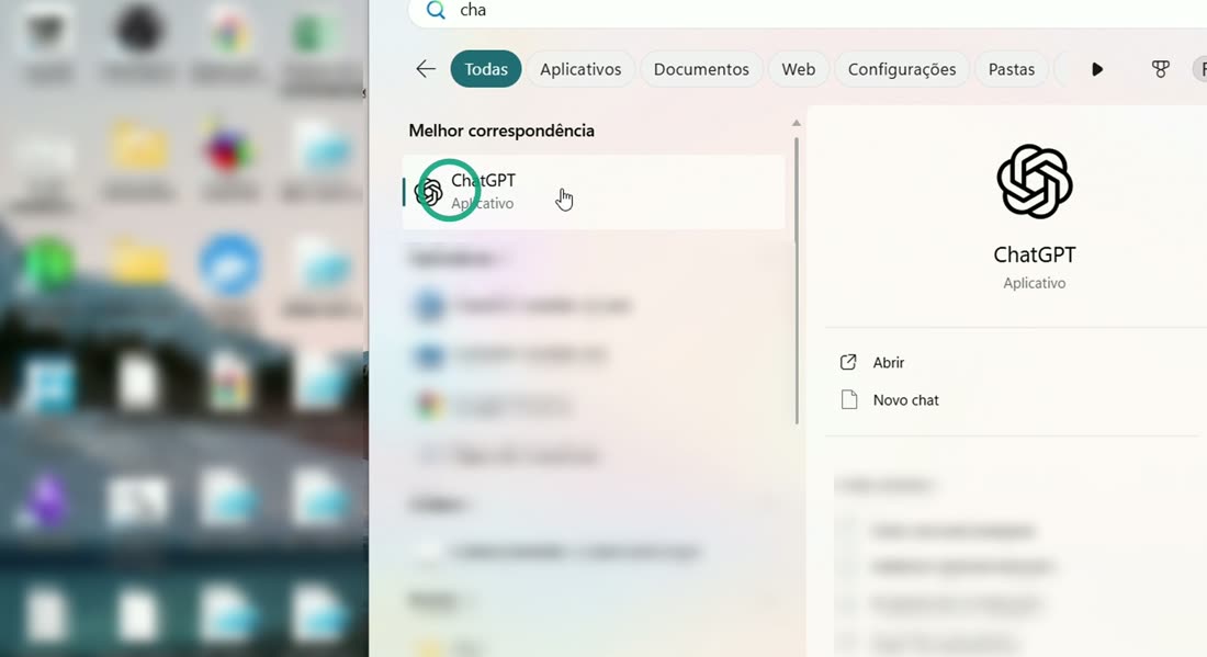 Passo 5: Abra o menu Iniciar e digite “ChatGPT”